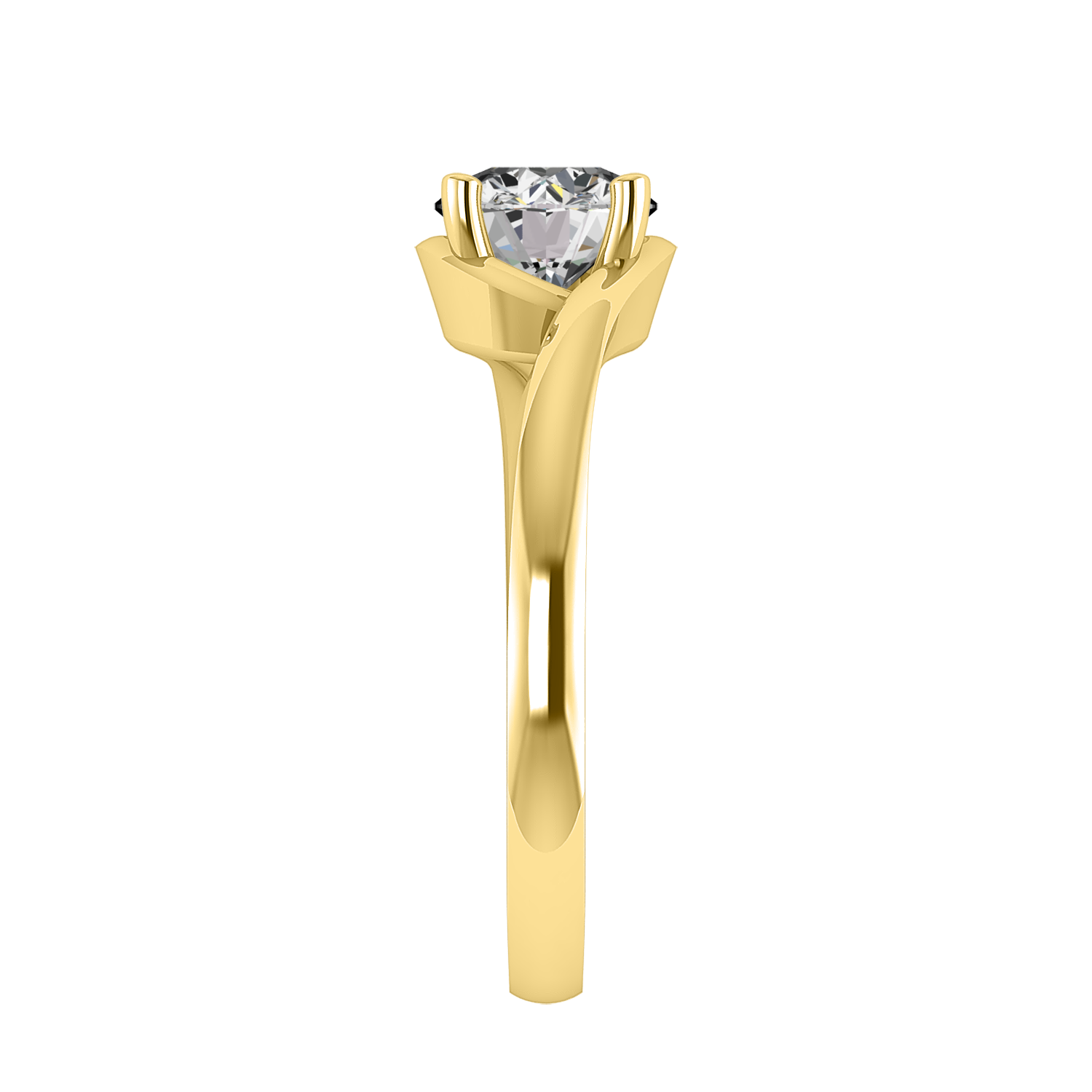 Evelyn Bypass Solitaire Engagement Ring